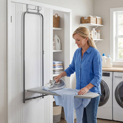Space Saving Metal Hanging Ironing Board, Gray Dryers at Gallery Canada