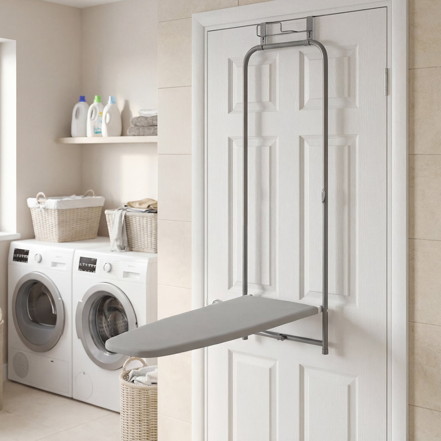 Space Saving Metal Hanging Ironing Board, Gray Dryers at Gallery Canada