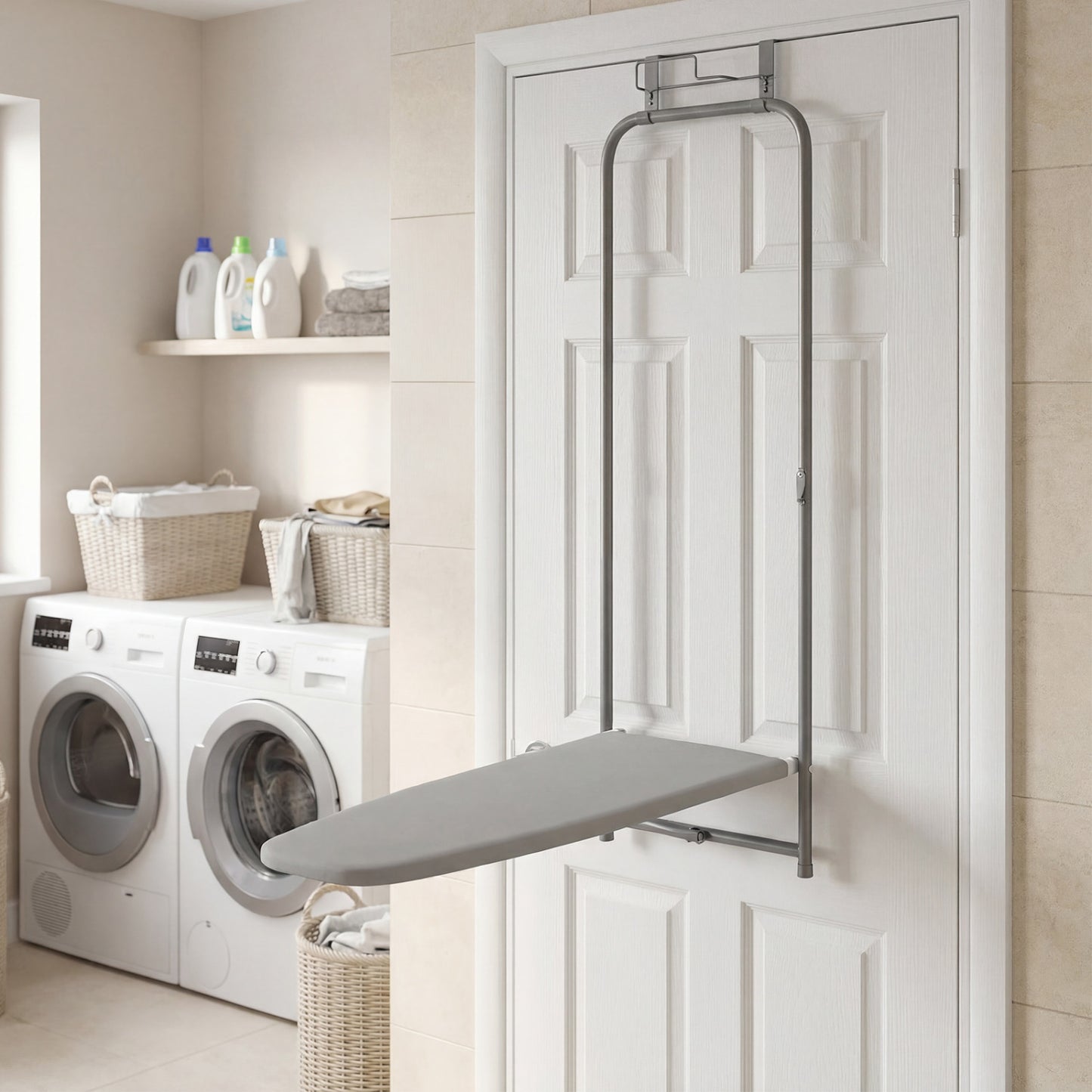 Space Saving Metal Hanging Ironing Board, Gray Dryers at Gallery Canada
