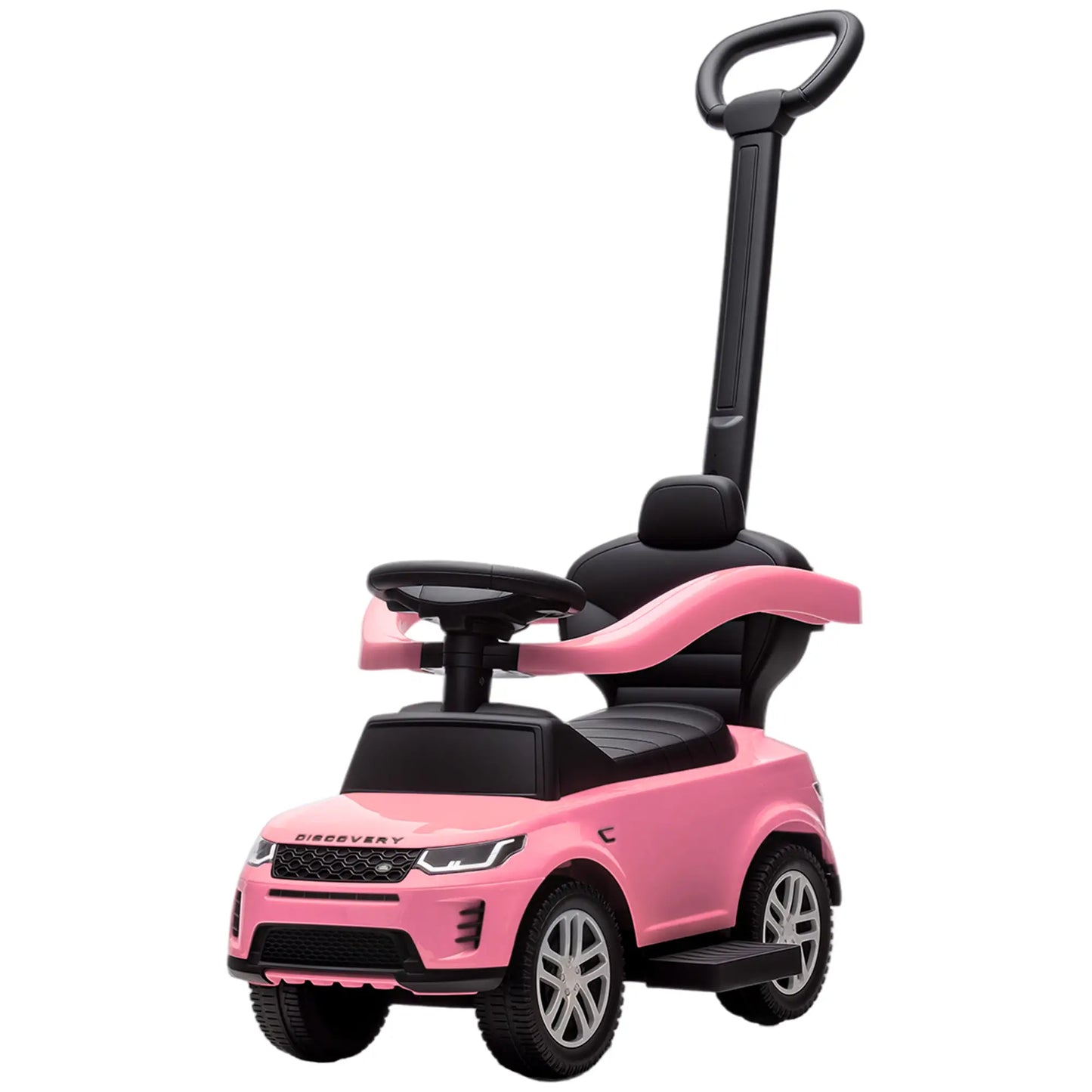 Land Rover Discovery 2-in-1 Ride On Push Car with Storage, Pink