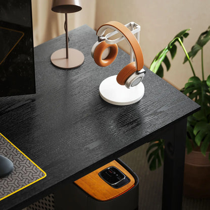 71" Computer Desk, Metal Legs, Distressed, Black Computer Desks at Gallery Canada