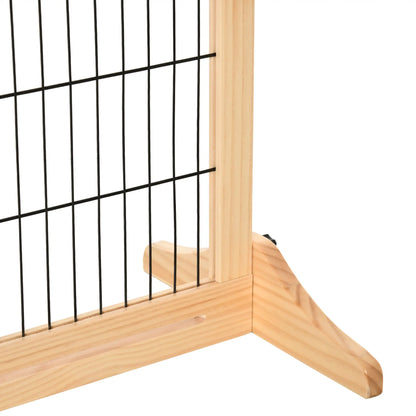 41"-72" Wooden Pet Gate, Freestanding with Support Feet, Natural Houses, Kennels & Pens at Gallery Canada