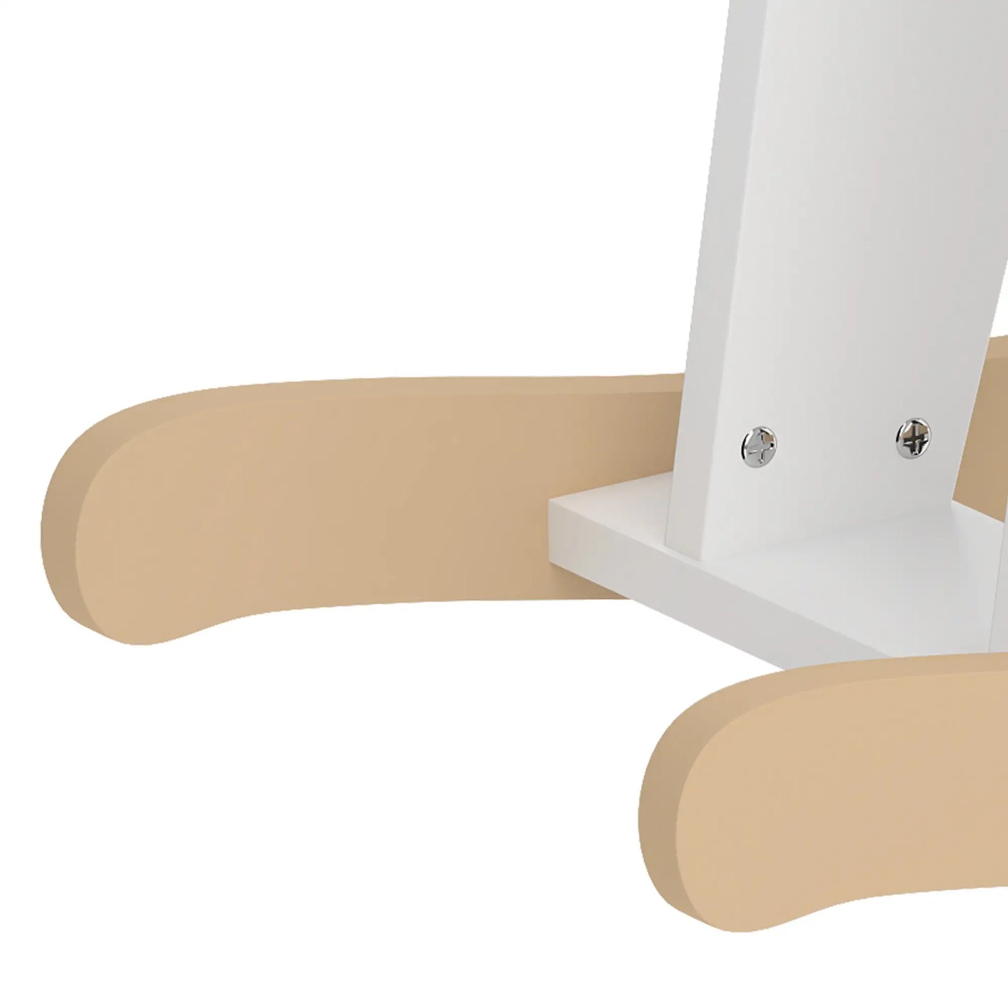 2 in 1 Rocking Horse Ride On, Removable Fence, No-Tip, White Rocking Horses at Gallery Canada