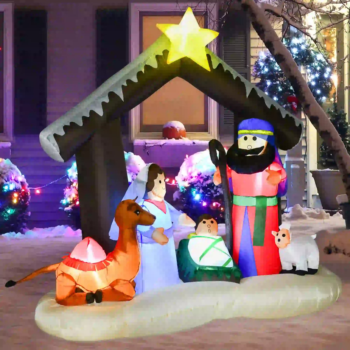6ft Christmas Inflatable, Bible Arch Jesus' Birth, Holiday Yard Decoration Christmas Inflatables at Gallery Canada