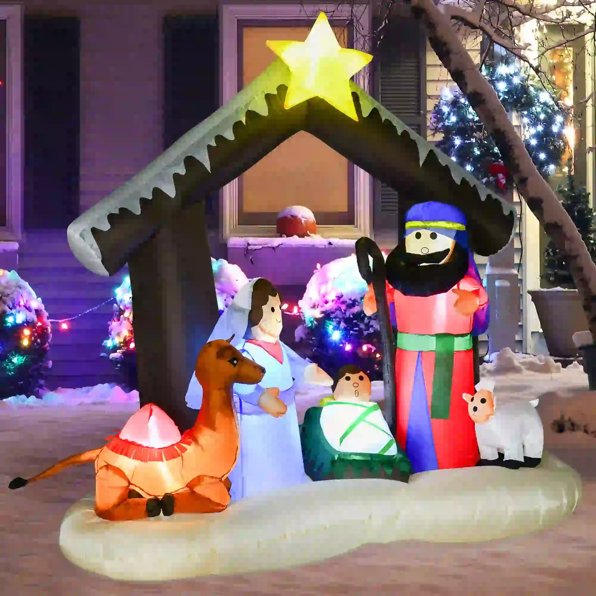 6ft Christmas Inflatable, Bible Arch Jesus' Birth, Holiday Yard Decoration Christmas Inflatables at Gallery Canada
