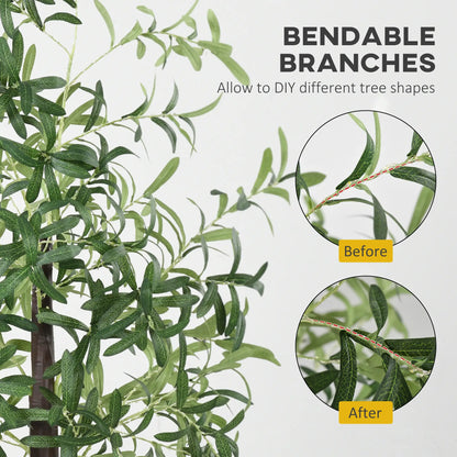 6ft LED Olive Tree, 300 Warm White Lights, Indoor, Green Artificial Tree Light at Gallery Canada