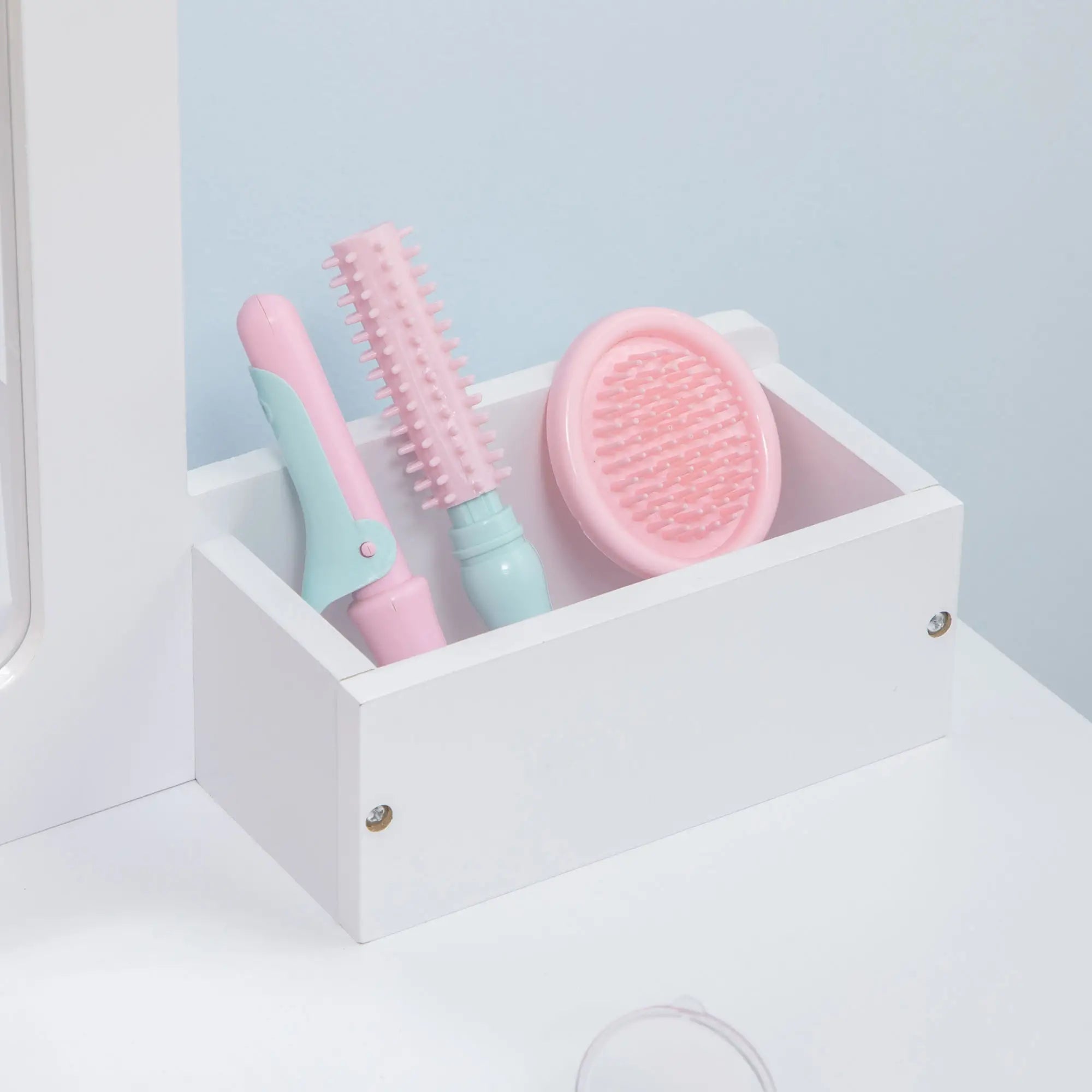 Kids Vanity Set With Mirror, Stool, Drawers, White Kids Bedroom Furniture at Gallery Canada