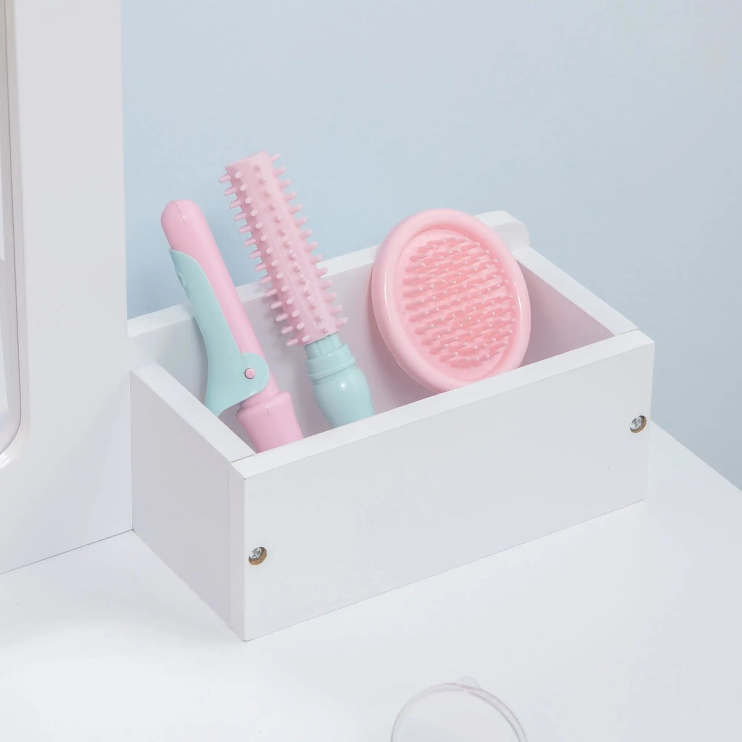 Kids Vanity Set With Mirror, Stool, Drawers, White Kids Bedroom Furniture at Gallery Canada