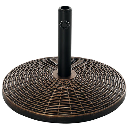 55 lbs 21" Heavy Duty Umbrella Base, Rattan Design, Bronze Umbrella Bases Antique Bronze at Gallery Canada