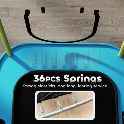 70" x 47" Trampoline With Slide, Swing, Basketball Hoop, Light Blue Trampolines at Gallery Canada