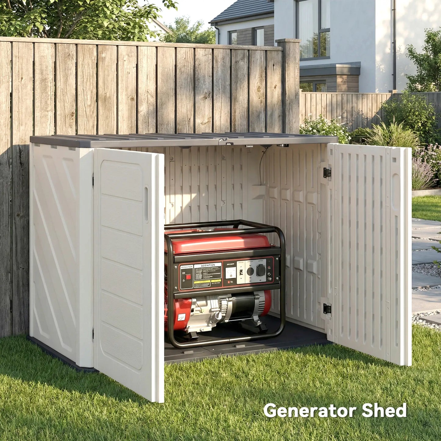 35 Cu.Ft Outdoor Storage Cabinet, Waterproof HDPE Shed With Lockable Doors Outdoor Storage Cabinet at Gallery Canada