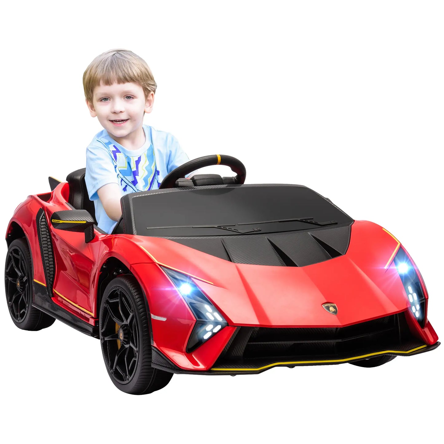 12V Lamborghini Licensed Kids Car, Remote Control, 4 Wheels Suspension, Red Electric Toy Cars at Gallery Canada