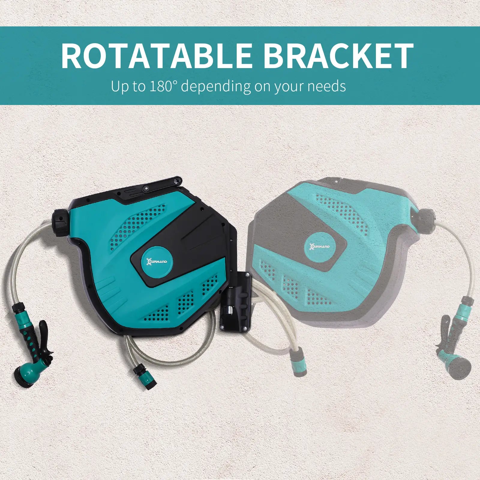 Retractable Garden Hose Reel, 1/2