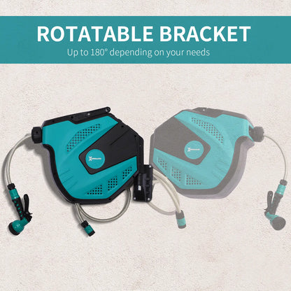 Retractable Garden Hose Reel, 1/2" x 49 ft, Wall Mounted, Automatic Rewind Garden Accessories at Gallery Canada