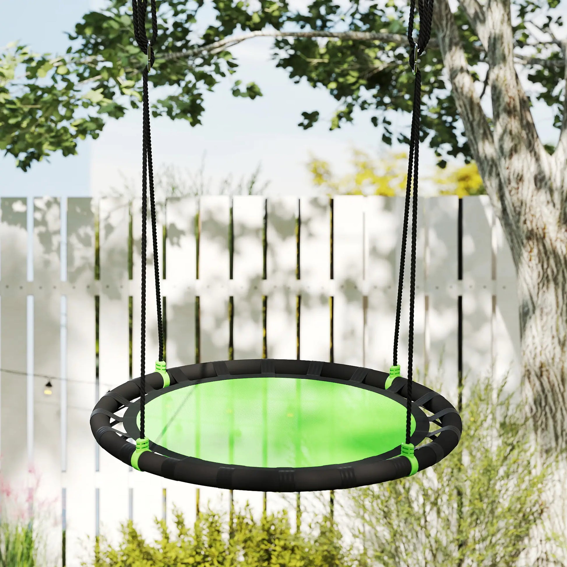 39 Inch Saucer Tree Swing, Adjustable Ropes, Outdoor, Green Gym Sets & Swings at Gallery Canada