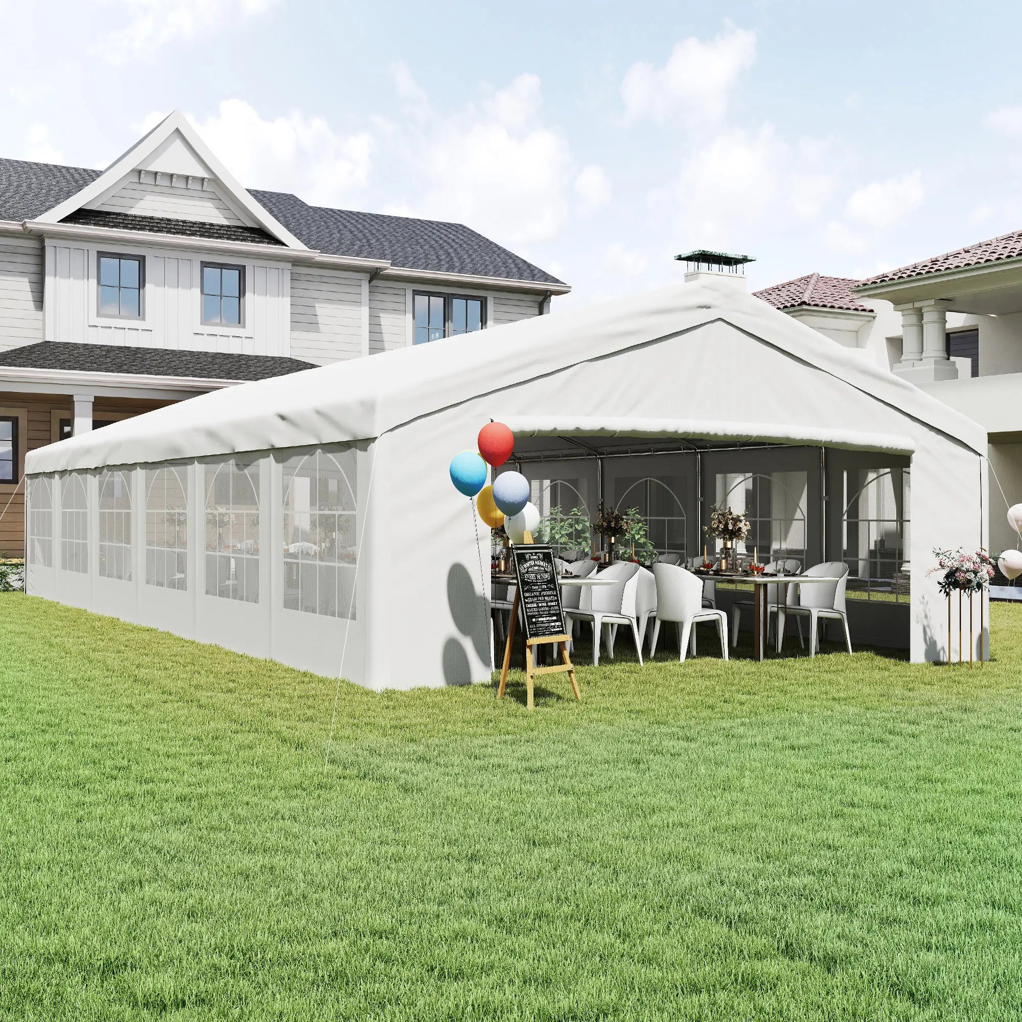 40'x20' Heavy Duty Party Tent, Removable Sidewalls, White Canopy Tents at Gallery Canada