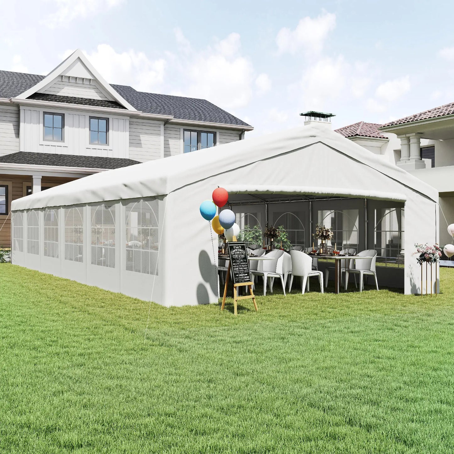 40'x20' Heavy Duty Party Tent, Removable Sidewalls, White Canopy Tents at Gallery Canada