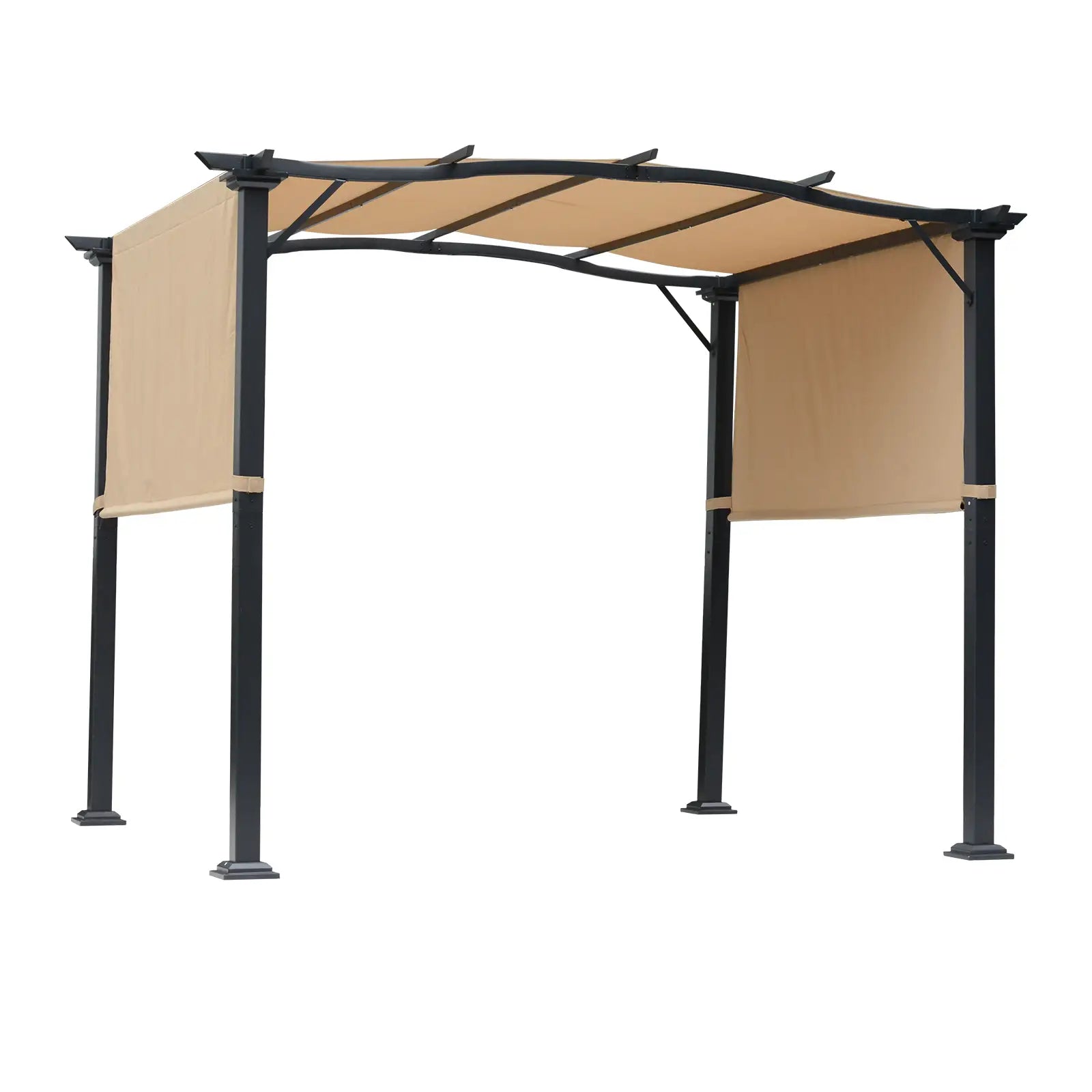 10' x 8' Outdoor Pergola, Adjustable Canopy, Sun Shade, Khaki Pergolas at Gallery Canada