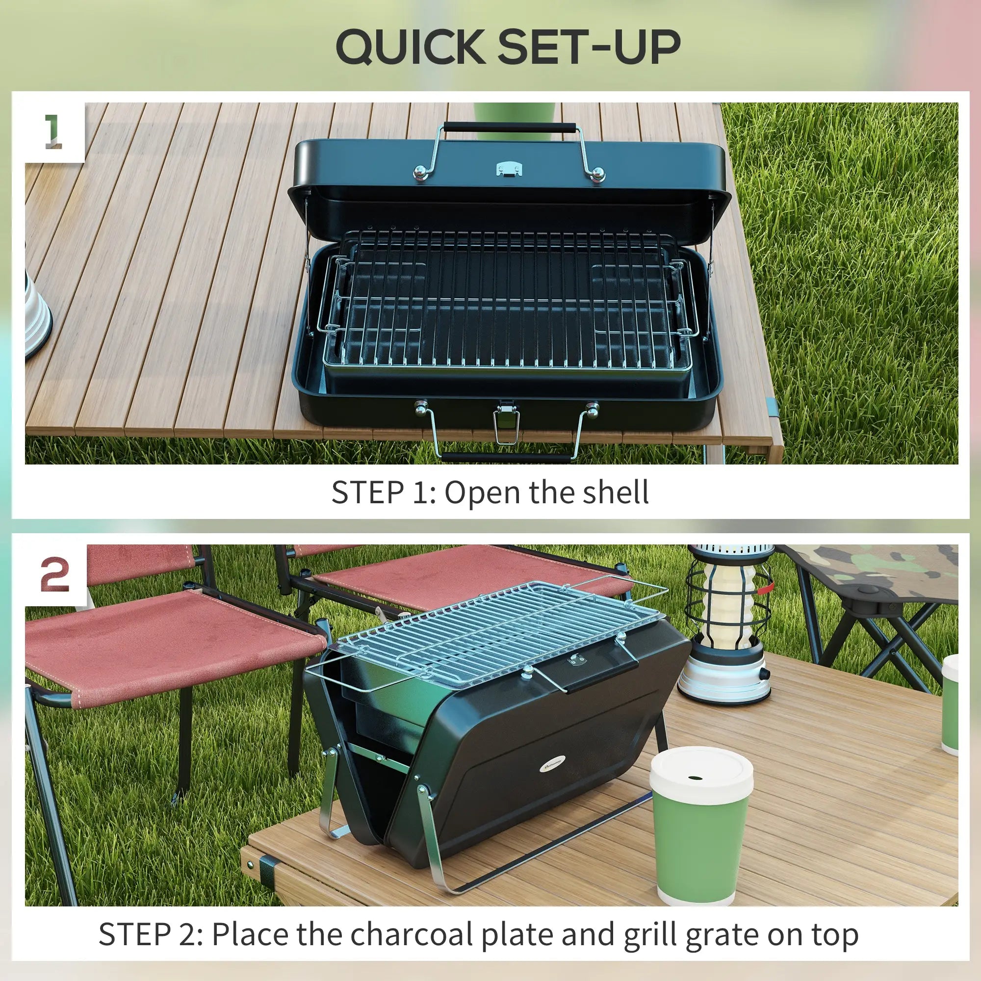 Portable BBQ Grill, Metal, Black Charcoal BBQ Grils at Gallery Canada