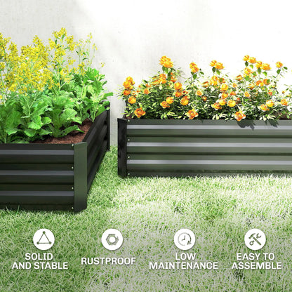 Galvanized Raised Garden Beds, Outdoor Planter Box, Black Galvanized Planter Boxes at Gallery Canada