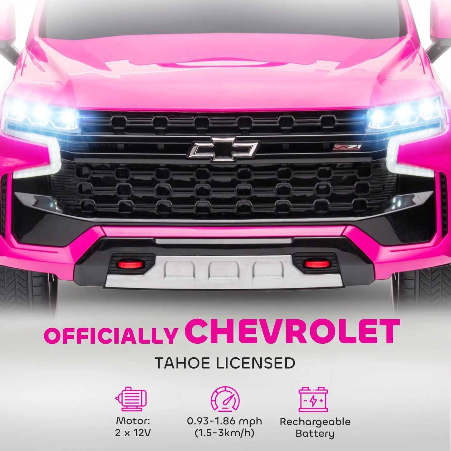 Chevrolet Tahoe Kids Ride on Car, 12V 7AH, Pink Electric Toy Cars at Gallery Canada