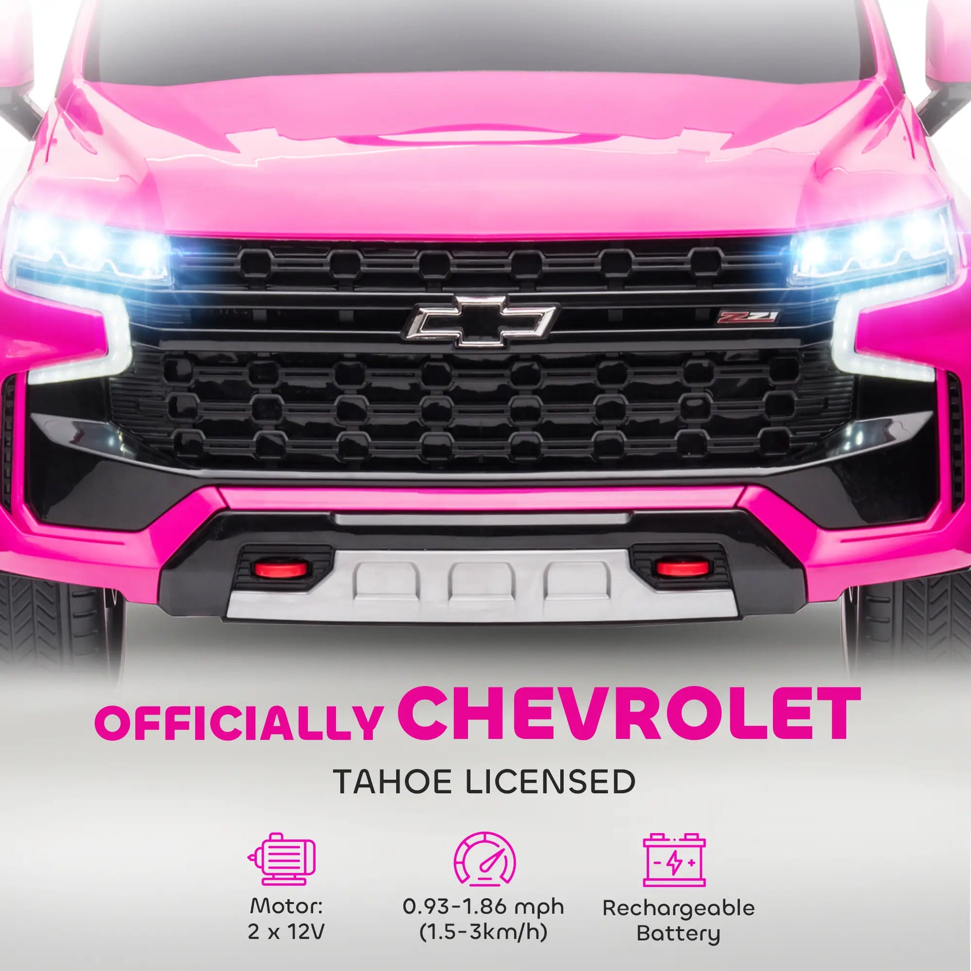 Chevrolet Tahoe Kids Ride on Car, 12V 7AH, Pink Electric Toy Cars at Gallery Canada