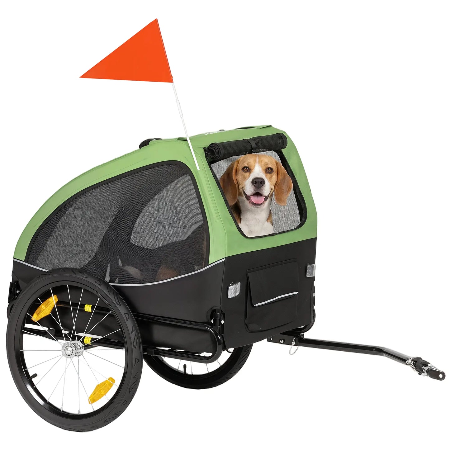 Dog Bike Trailer, Pet Cart Bicycle Wagon, 20" Wheels, Ventilated Windows Dog Bike Trailers & Strollers at Gallery Canada