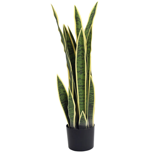 Plante Serpent Artificielle de 30", 21 Feuilles en Pot, Verte