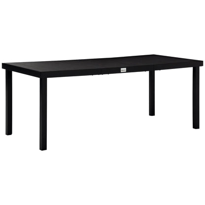 Rectangular Aluminum Patio Dining Table for 8, Black Patio Dinning Tables at Gallery Canada