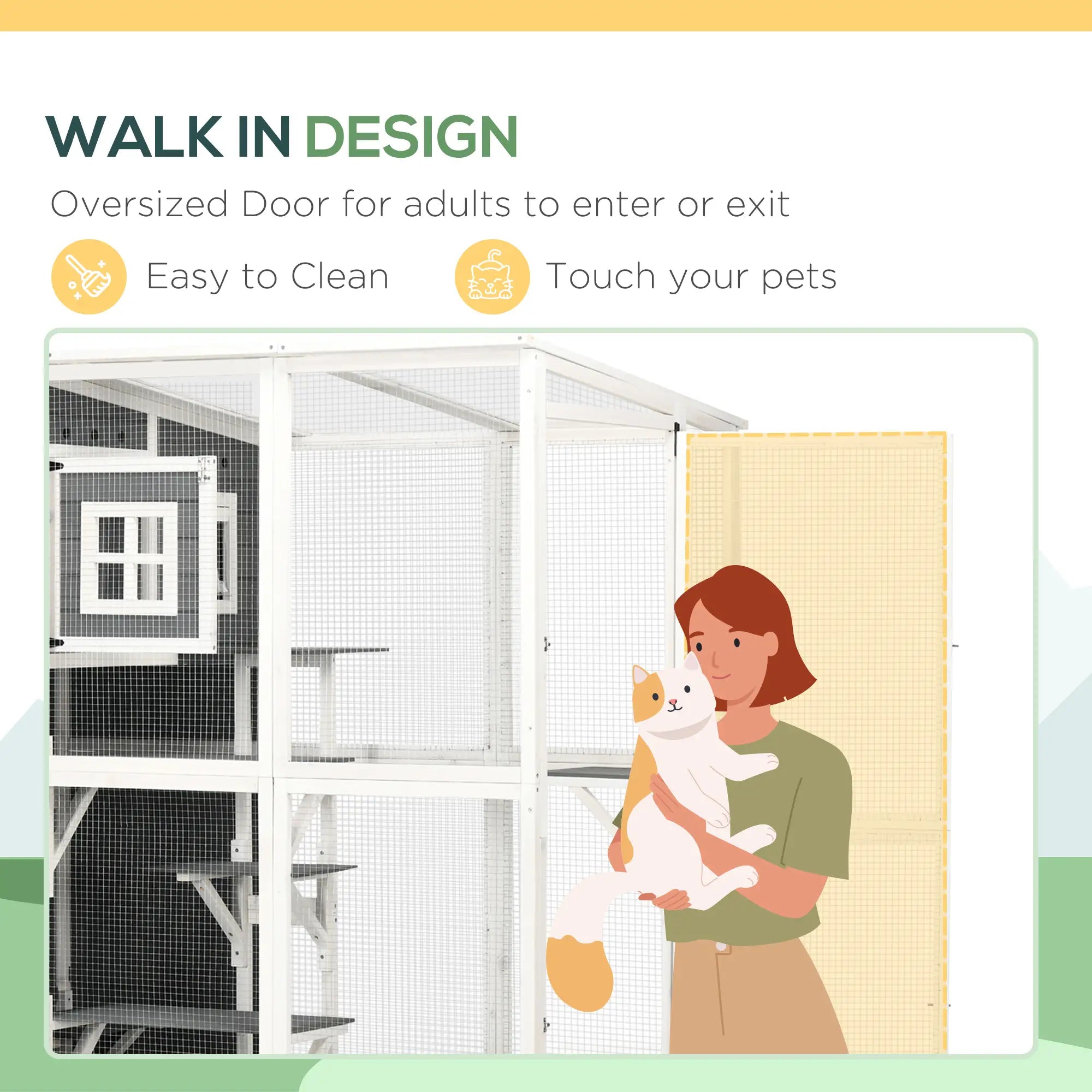 Wooden Cat Catio, 66.5