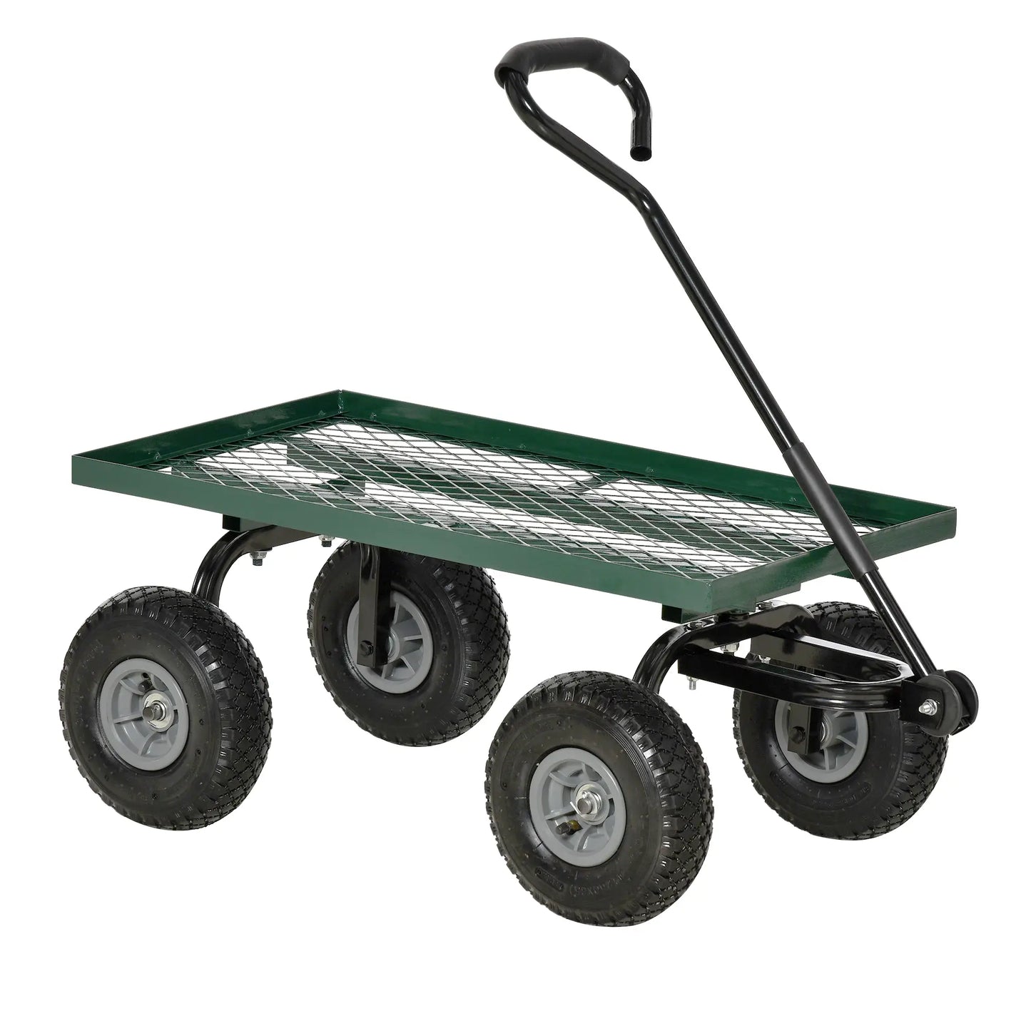 Heavy Duty Garden Wagon, 10" Wheels, 330 lbs, Black Folding Garden Carts Black at Gallery Canada