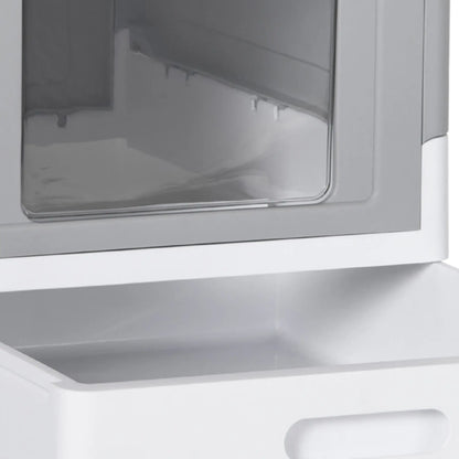 Top Entry Enclosed Kitty Litter Box with Scoop, Tray, Large, Grey Cat Litter Box Enclosures at Gallery Canada