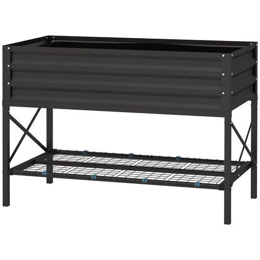 Galvanized Raised Garden Bed, Metal Planter Box, Black Elevated Garden Beds Black at Gallery Canada