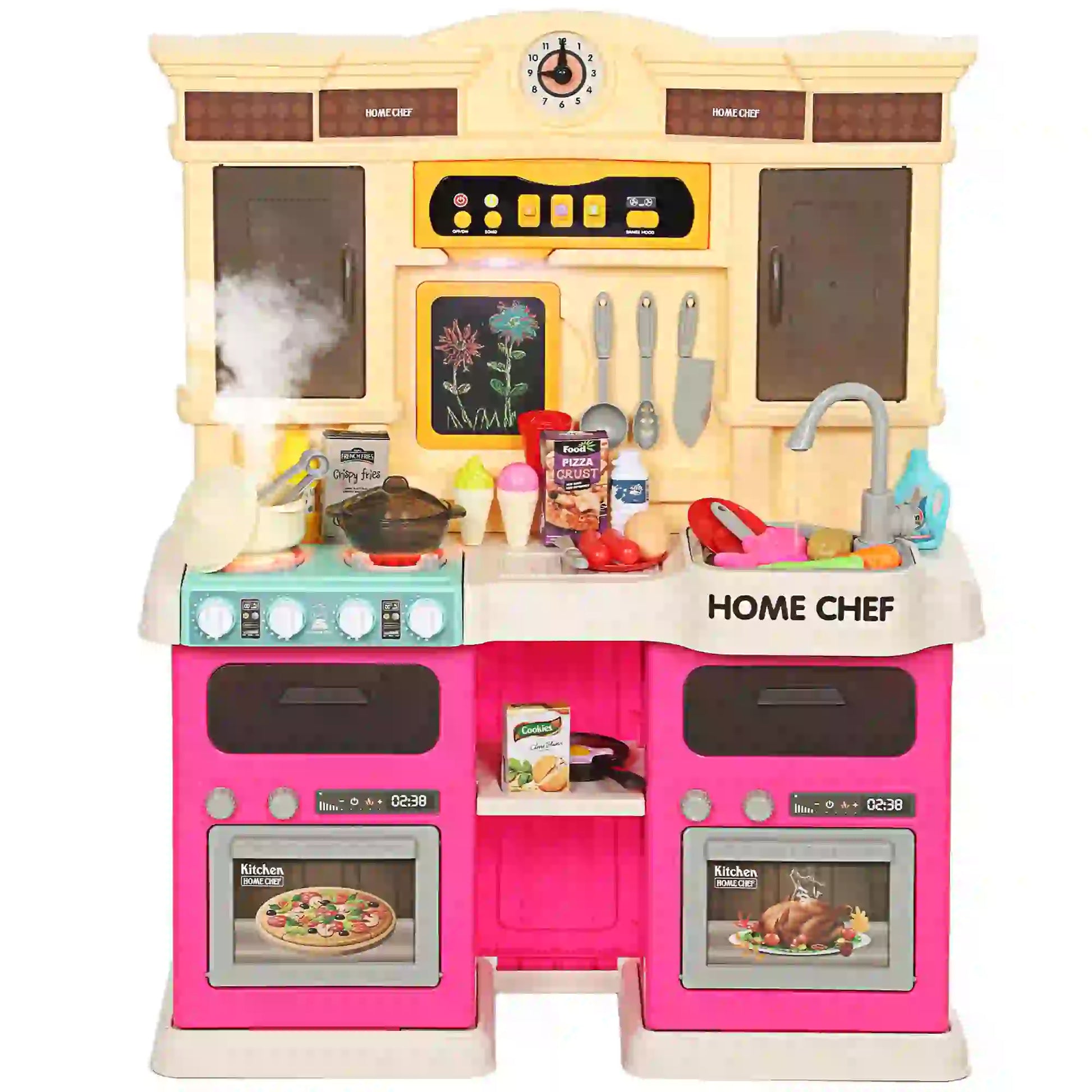 Kids Play Kitchen Set with Lights, Sounds, Pink Play Kitchen at Gallery Canada
