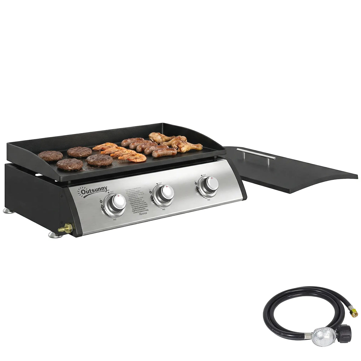 Propane Gas Grill, 3 Burners 8530 BTU, Black Propane Gas Grills at Gallery Canada