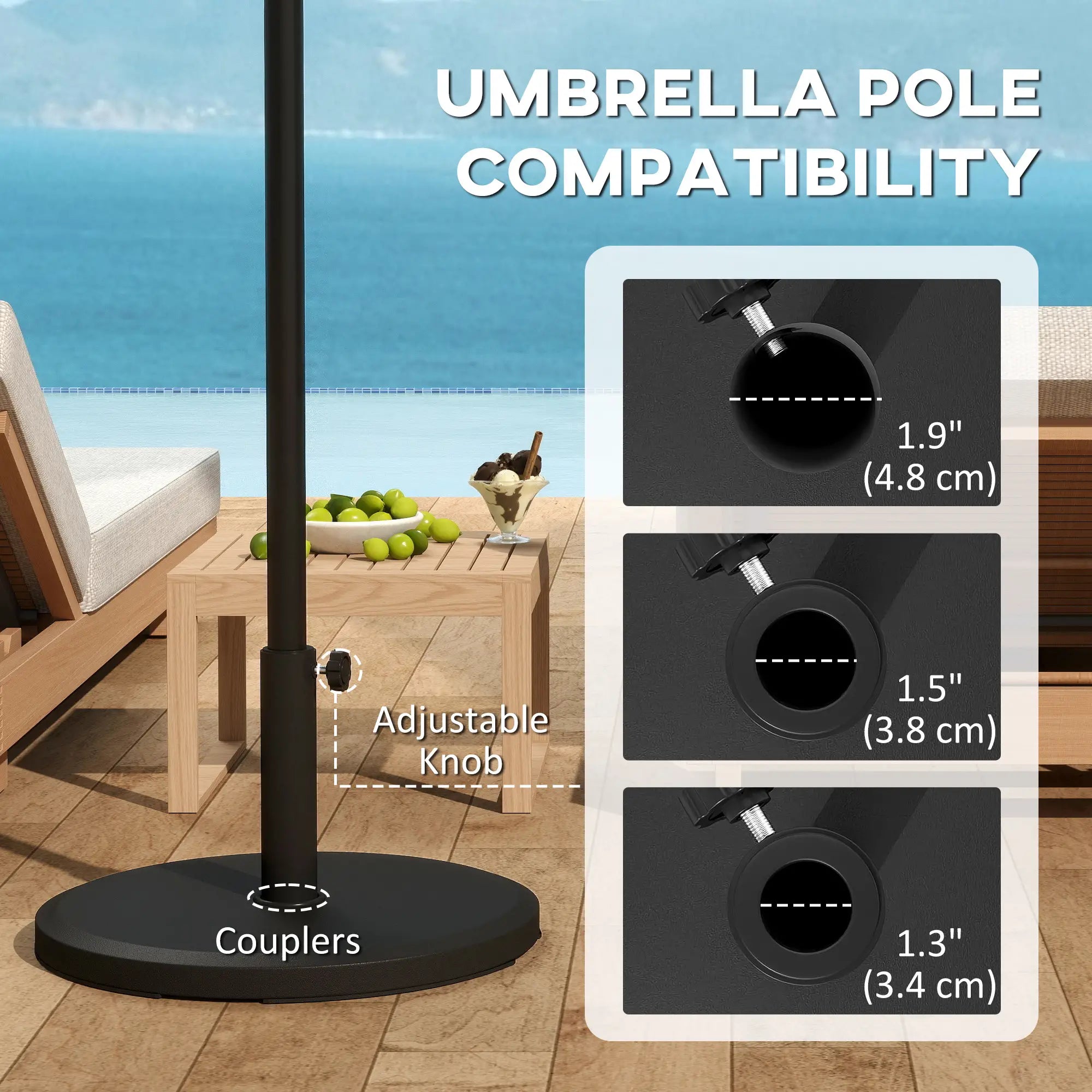 29 lbs Cement Patio Umbrella Base, 19