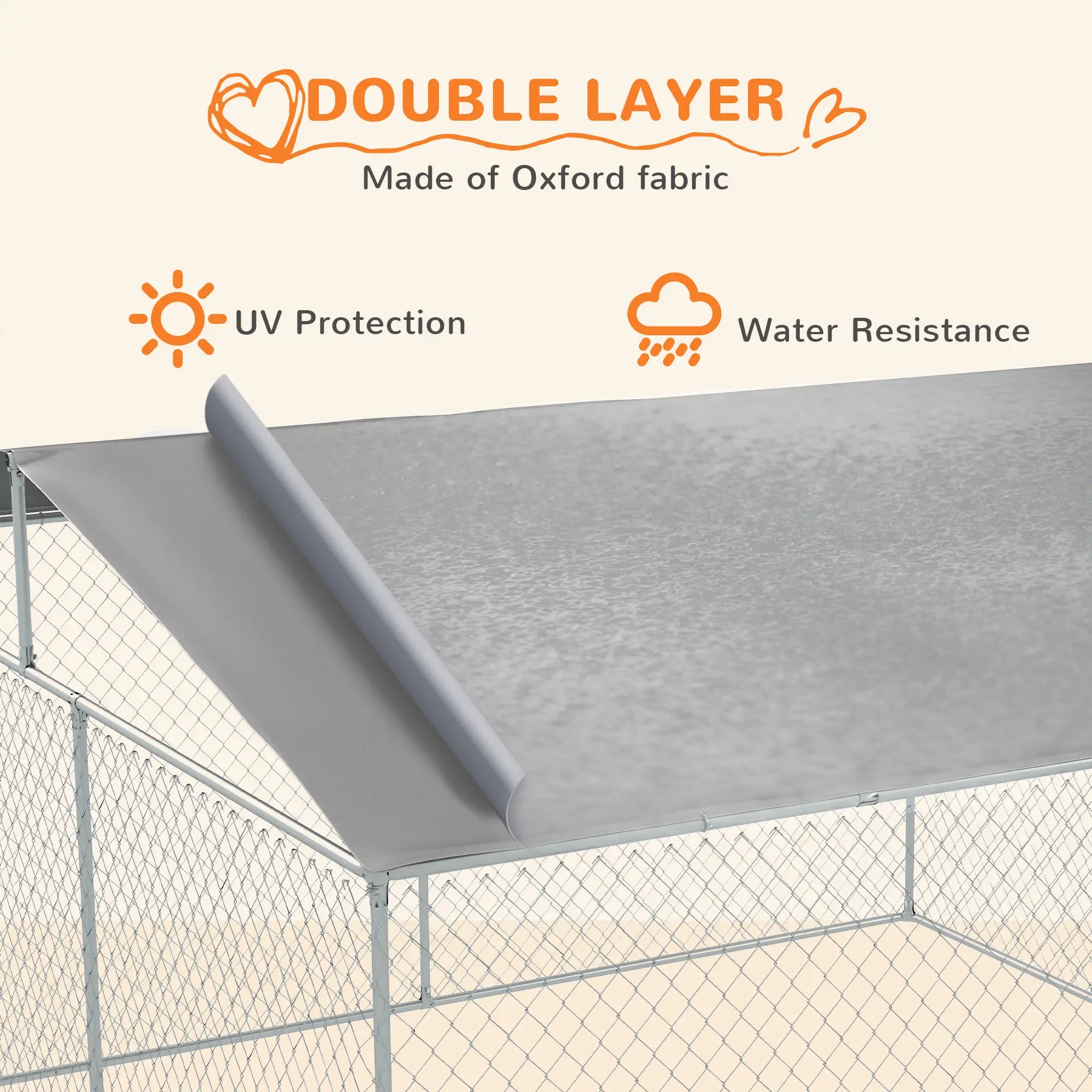 Outdoor Dog Kennel, Heavy Duty Playpen, 13.1' x 13.1' x 7.5' Houses, Kennels & Pens at Gallery Canada