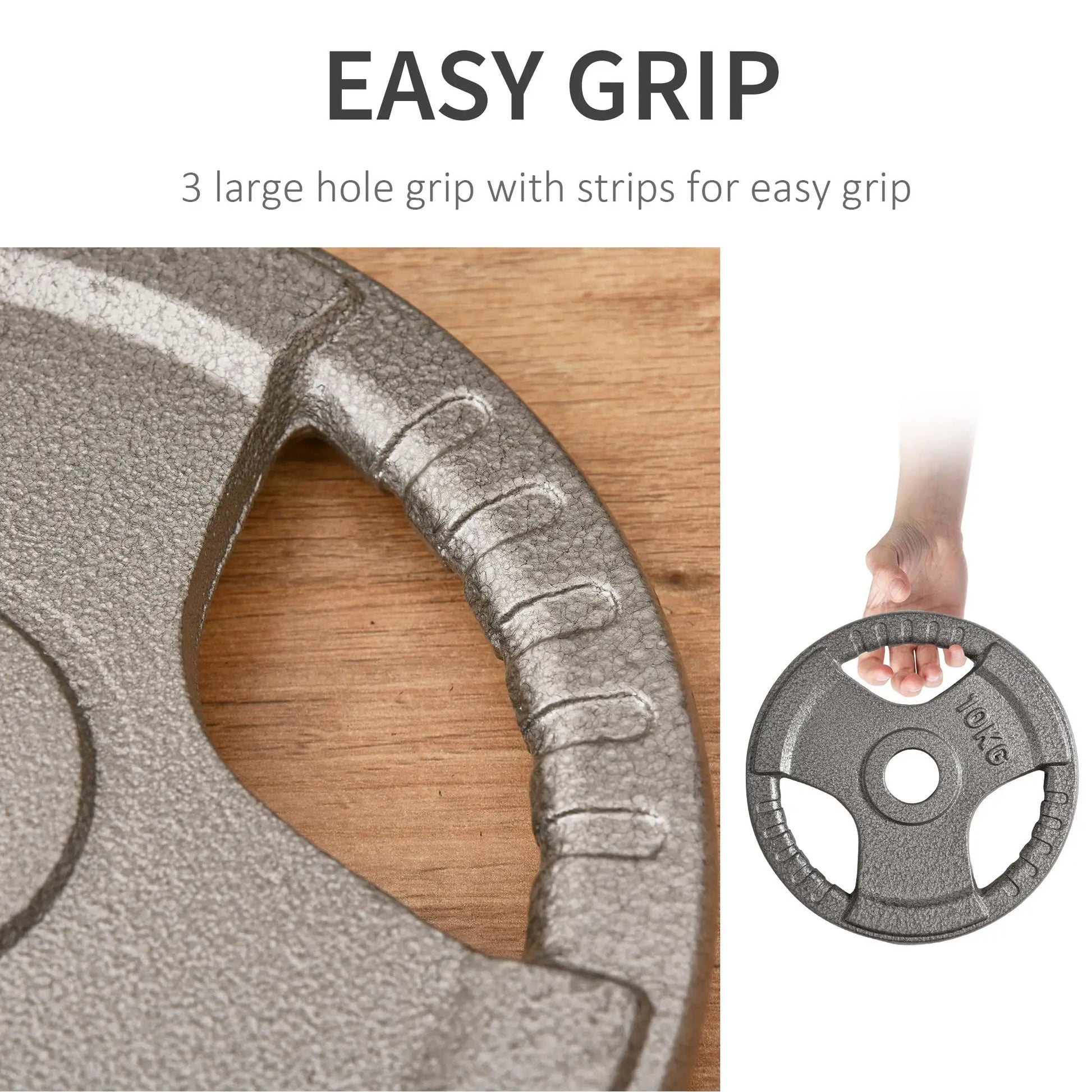 6 PCS Weight Plates, Grip Plate Set, Strength Training, 77 Lbs Dumbbells & Barbells at Gallery Canada