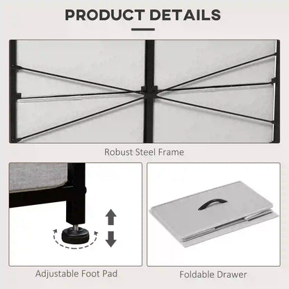 8 Drawer Dresser, Fabric Chest, Steel Frame, Wood Grain Top, Grey Storage Cabinets at Gallery Canada