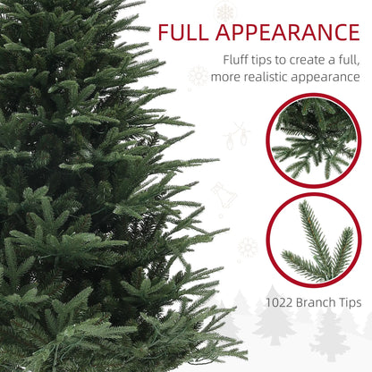 6ft Prelit Artificial Christmas Tree, Steel Base, Hinged, Warm White LED Lights Pre Lit Christmas Trees at Gallery Canada