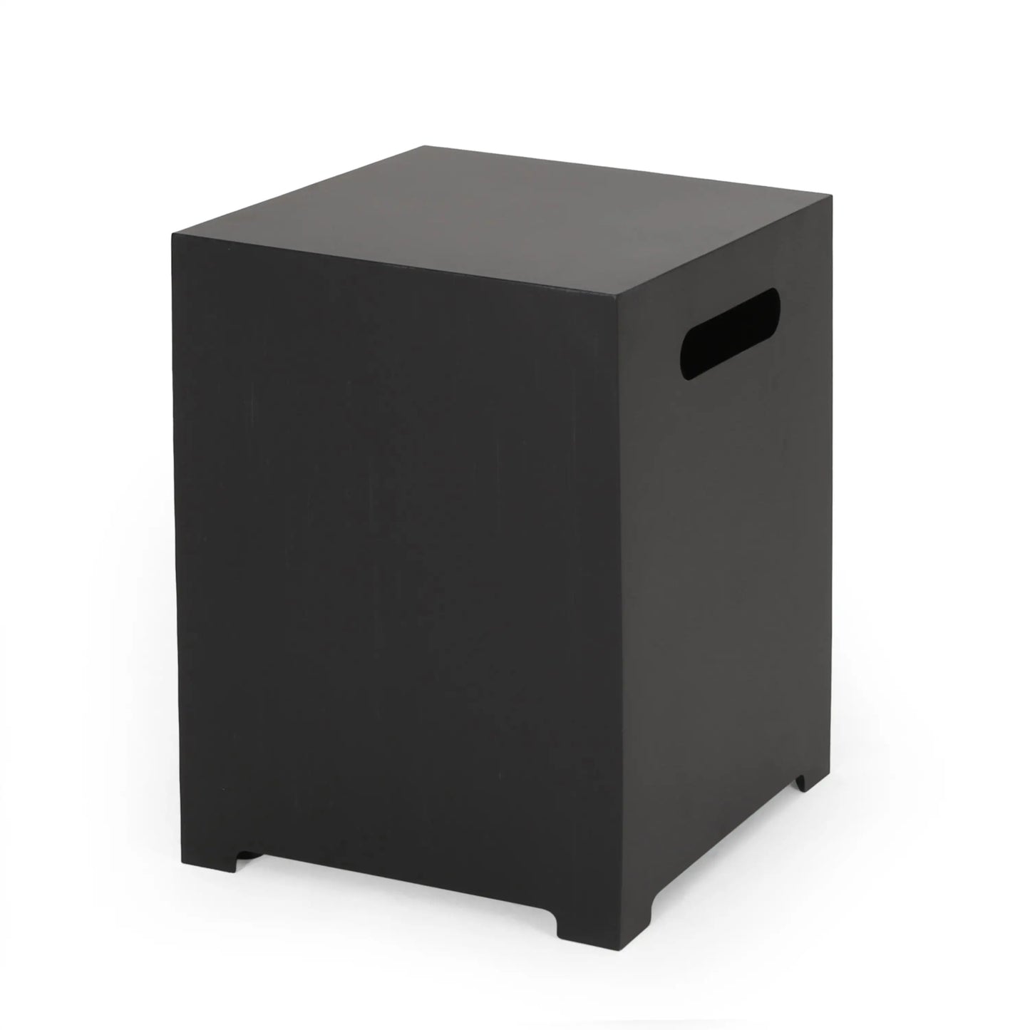 Metal Propane Tank Cover Side Table, 15.5" L x 15.5" W x 20" H, Dark Grey Patio Side Tables at Gallery Canada