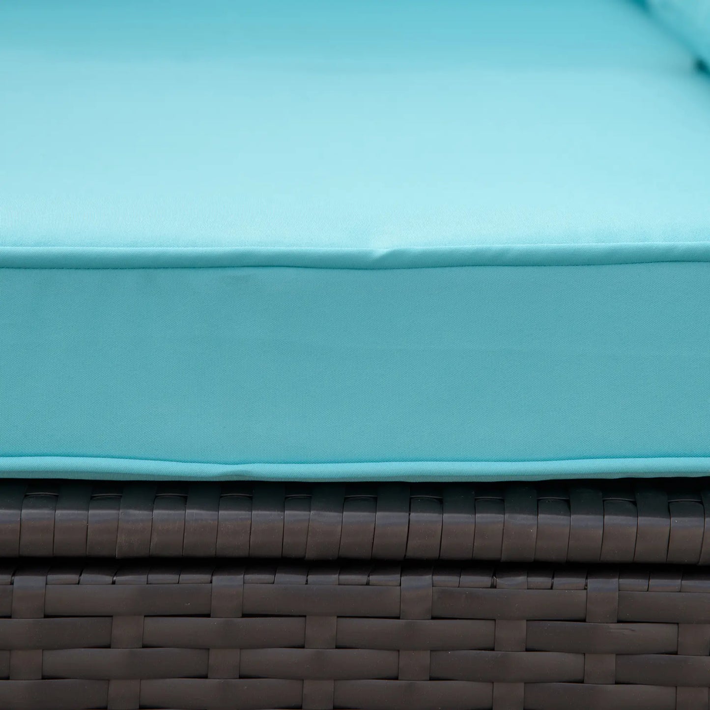 7-Piece Outdoor Wicker Sectional Sofa, Deep Coffee, Light Blue Patio Furniture Sets at Gallery Canada