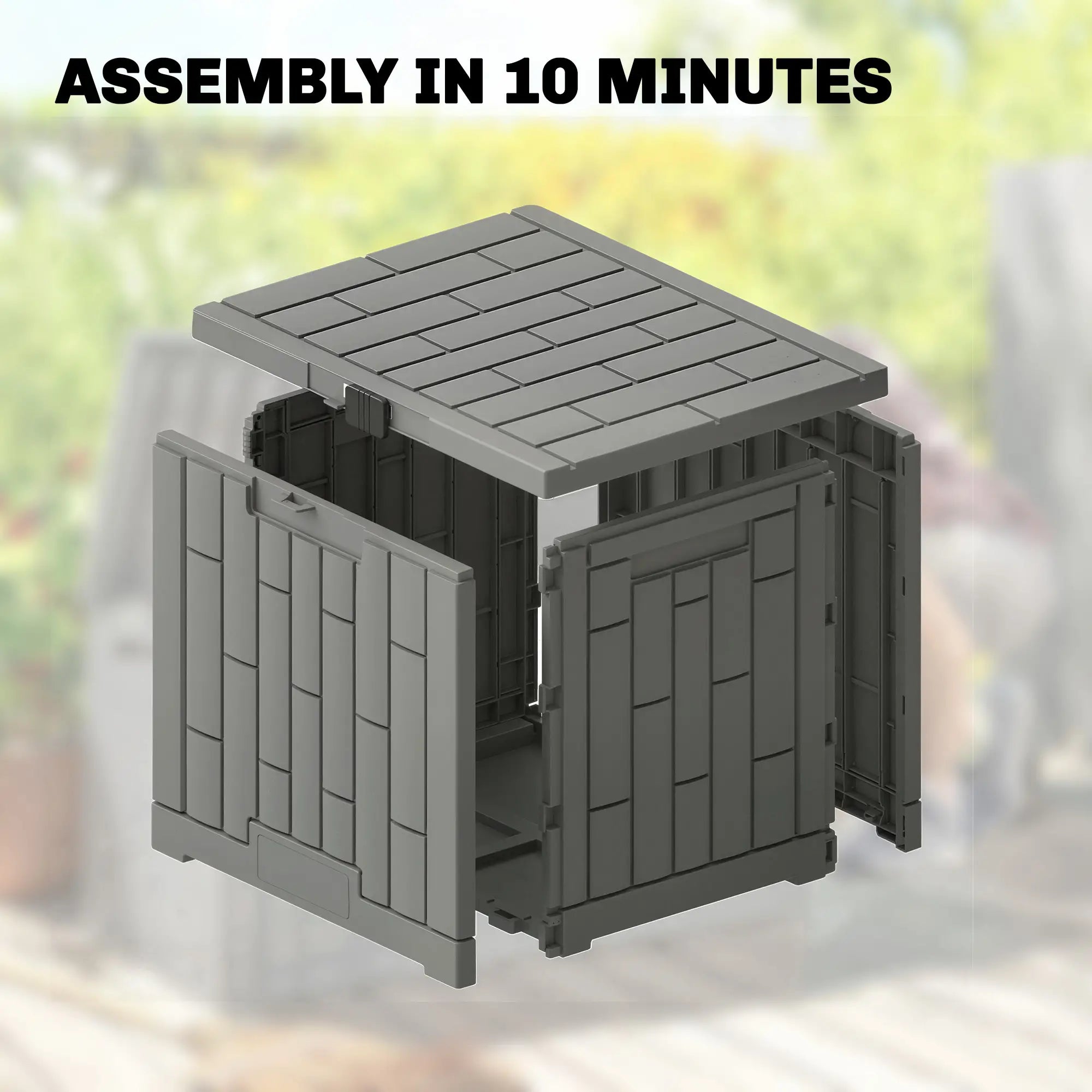 30 Gallon Resin Deck Box, Lockable Outdoor Storage, Splash And UV Resistant Patio Storage Boxes at Gallery Canada