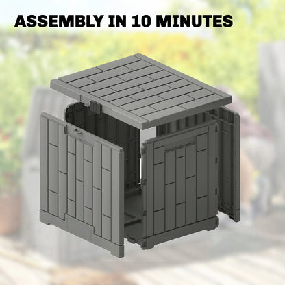 30 Gallon Resin Deck Box, Lockable Outdoor Storage, Splash And UV Resistant Patio Storage Boxes at Gallery Canada