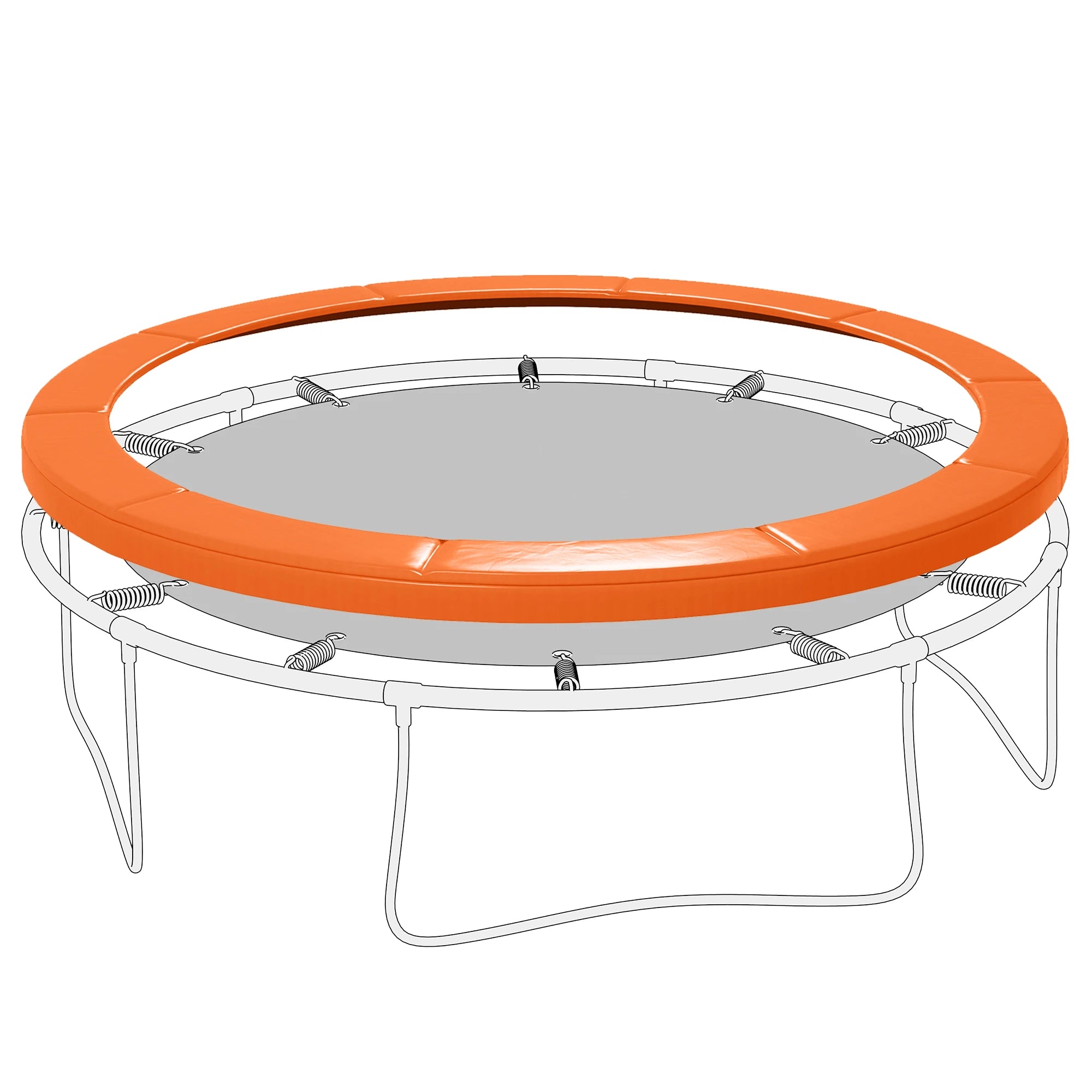 14ft Trampoline Replacement Pad, Jump Bounce Exercise, Light Orange Trampolines Orange at Gallery Canada