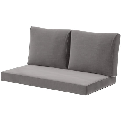 2 Seater Outdoor Cushions With Backrest, Light Grey Patio Chair Cushions Light Grey at Gallery Canada