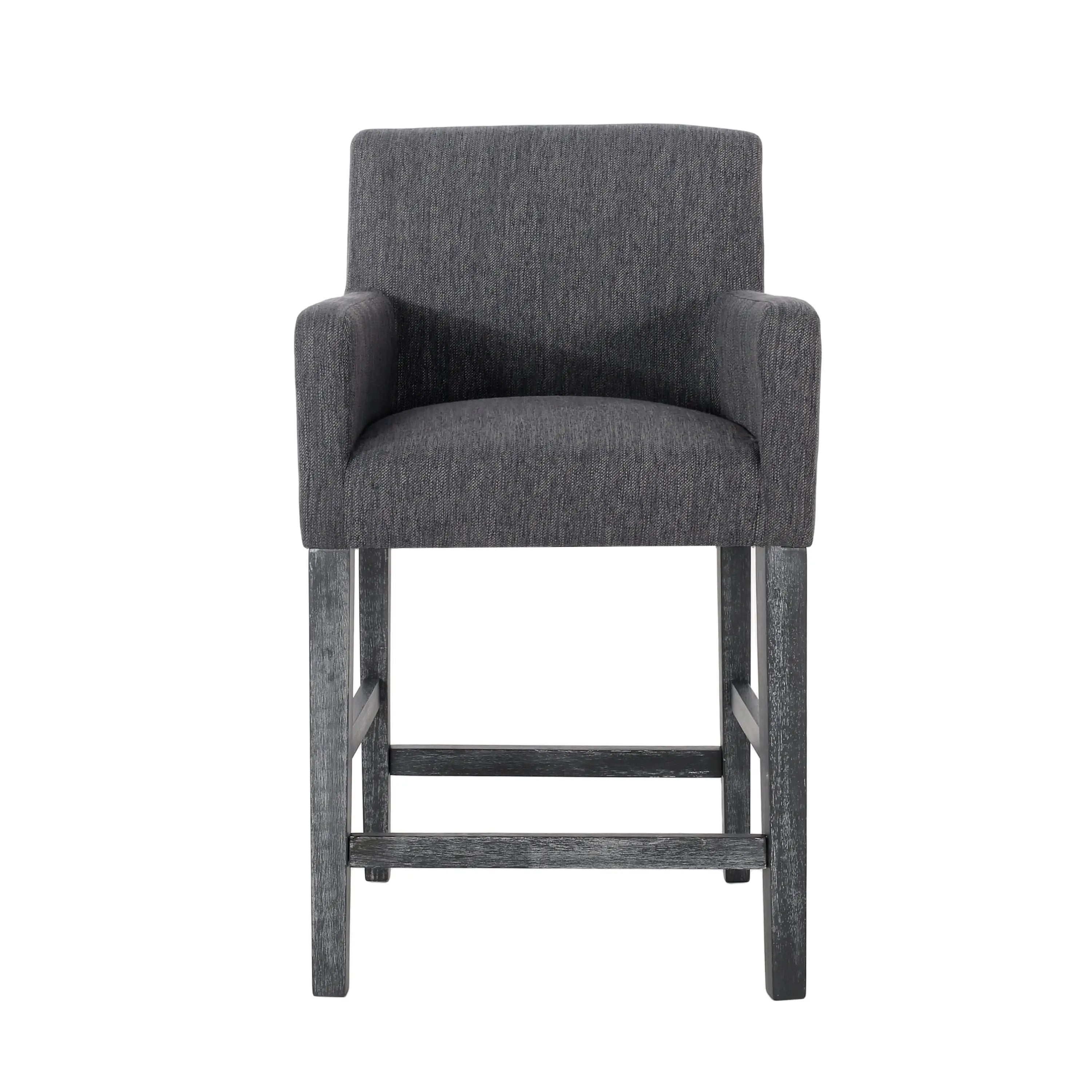 Upholstered Counter Stools, Rubberwood Frame, 24×23×39.5 inch, Charcoal Bar Stools Charcoal at Gallery Canada
