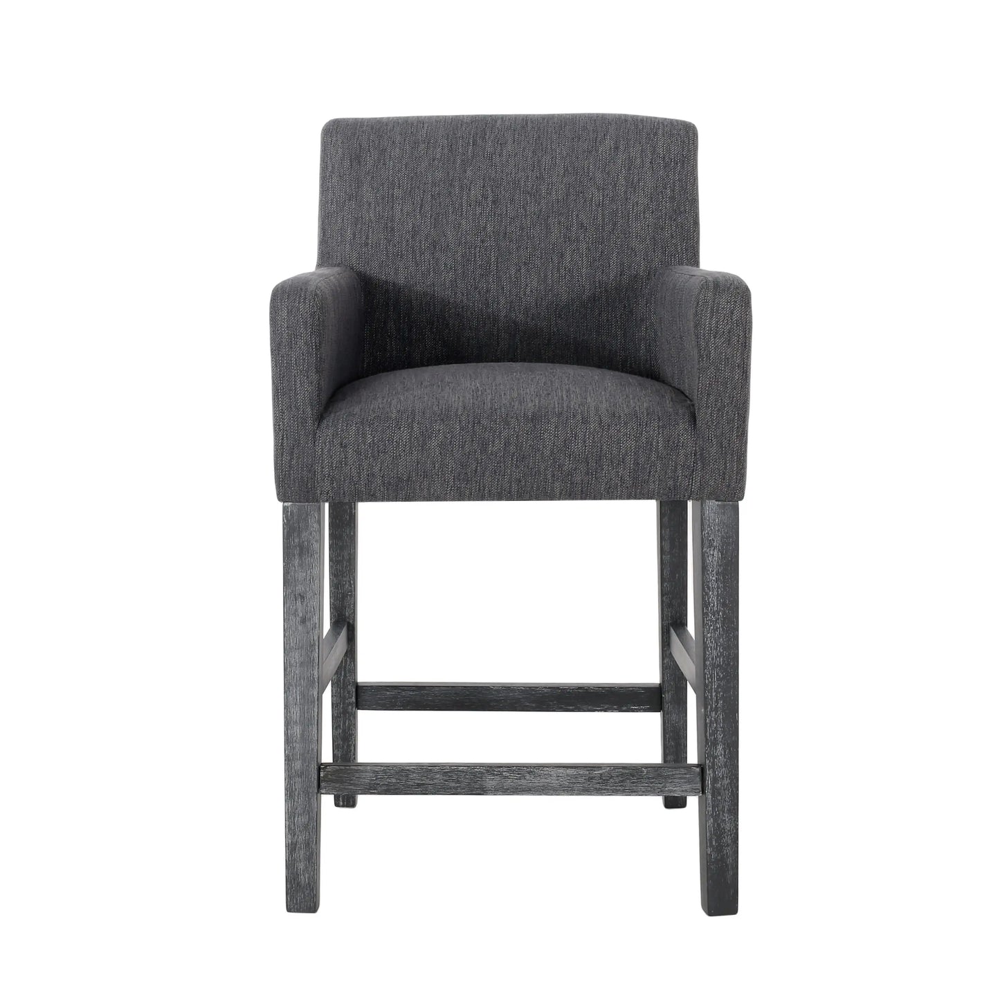 Upholstered Counter Stools, Rubberwood Frame, 24×23×39.5 inch, Charcoal Bar Stools Charcoal at Gallery Canada