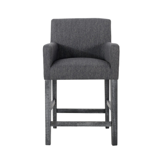 Upholstered Counter Stools, Rubberwood Frame, 24×23×39.5 inch, Charcoal Bar Stools Charcoal at Gallery Canada