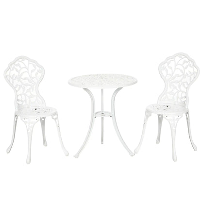 3-Piece Outdoor Furniture Set, Patio Table and Chairs, White Bistro Sets at Gallery Canada